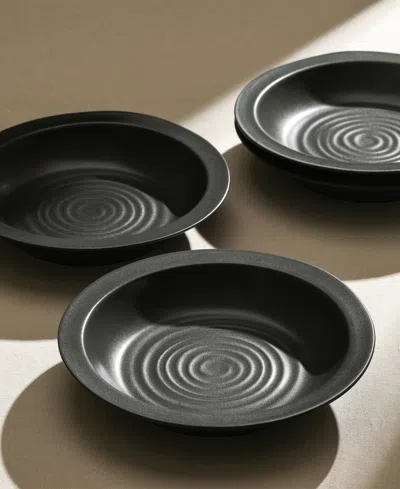 Stone Lain Orbit 16 Pc. Dinnerware Set, Service For 4 In Black