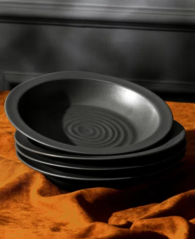 Stone Lain Orbit 16 Pc. Dinnerware Set, Service For 4 In Black