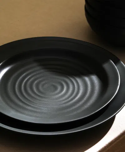 Stone Lain Orbit 16 Pc. Dinnerware Set, Service For 4 In Black