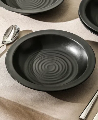 Stone Lain Orbit 16 Pc. Dinnerware Set, Service For 4 In Black