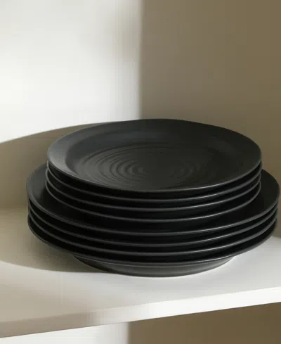Stone Lain Orbit 16 Pc. Dinnerware Set, Service For 4 In Black