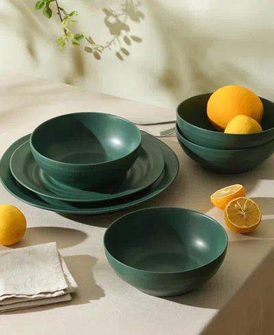 Stone Lain Orbit 12 Pc. Dinnerware Set, Service For 4 In Green