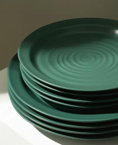 Stone Lain Orbit 24 Pc. Dinnerware Set, Service For 8 In Green