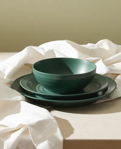 Stone Lain Orbit 24 Pc. Dinnerware Set, Service For 8 In Green