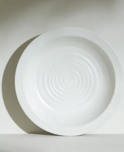 Stone Lain Orbit Stoneware 24-piece Dinnerware Set With Pasta Bowls In White