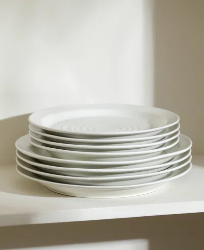 Stone Lain Orbit Stoneware 24-piece Dinnerware Set With Pasta Bowls In White