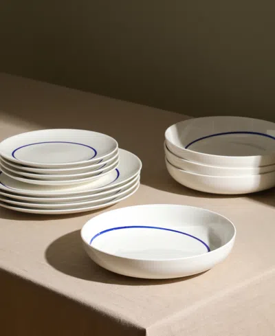 Stone Lain Luna 24 Pc. Dinnerware Set, Service For 8 In Blue