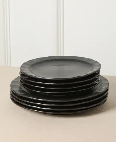 Stone Lain Oasis 12 Pc. Dinnerware Set, Service For 4 In Black