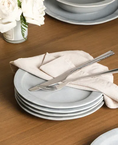 Stone Lain Oasis Stoneware 12-piece Dinnerware Set In Gray