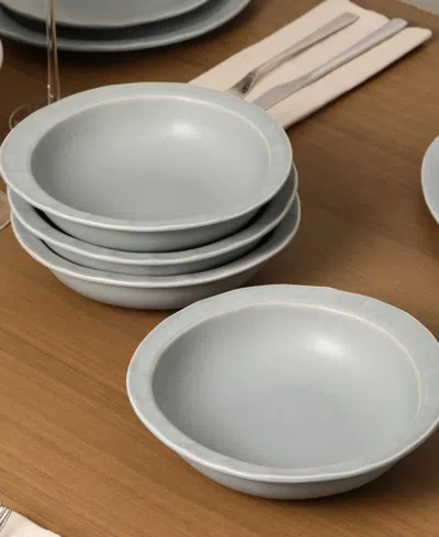 Stone Lain Oasis Stoneware 12-piece Dinnerware Set In Gray