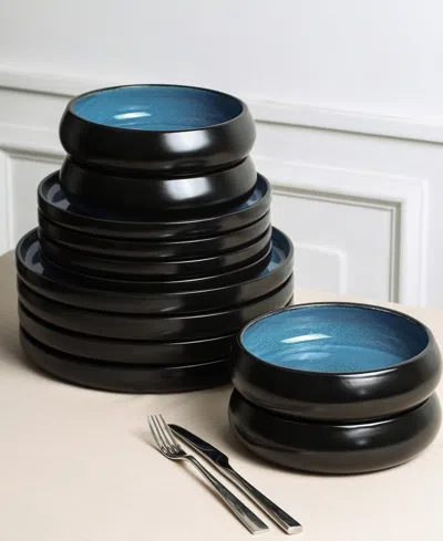 Stone Lain Lagoon 12 Pc. Dinnerware Set, Service For 4 In Blue