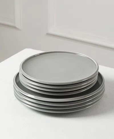 Earth & Clay Harmony 12pc Stoneware Dinnerware Set In Gray