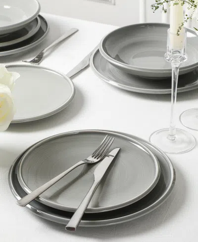 Earth & Clay Harmony 12pc Stoneware Dinnerware Set In Gray