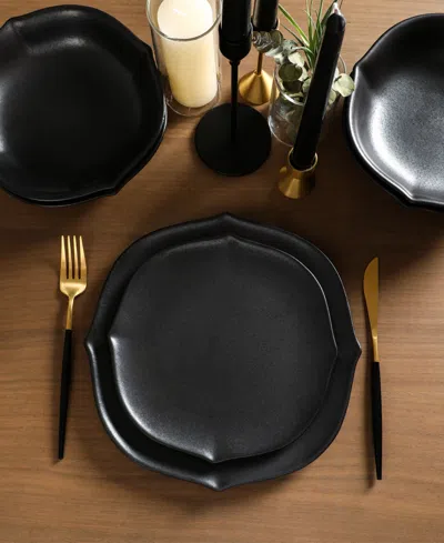 Stone Lain Baskerville 24 Pc. Dinnerware Set, Service For 4 In Black