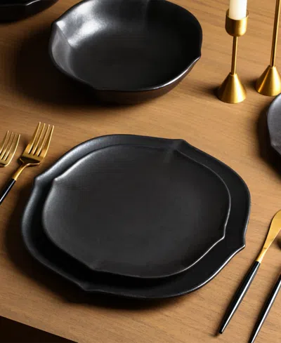 Stone Lain Baskerville 24 Pc. Dinnerware Set, Service For 4 In Black