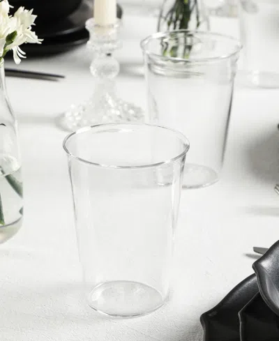 Stone Lain Baskerville 16pc Stoneware Dinnerware Set With Borosilicate Glass In Black
