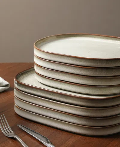 Stone Lain Cairo 12pc Stoneware Dinnerware Set In Gray