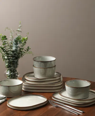 Stone Lain Cairo 12pc Stoneware Dinnerware Set In Gray