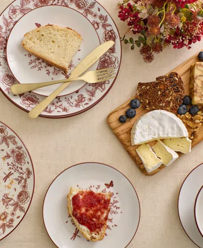 Stone Lain Esme 12pc Porcelain Dinnerware Set In Red