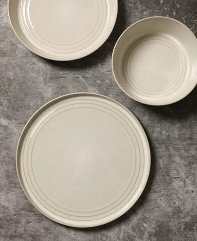 Stone Lain Claire Stoneware 4-piece Dinner Plate Set In Neutral