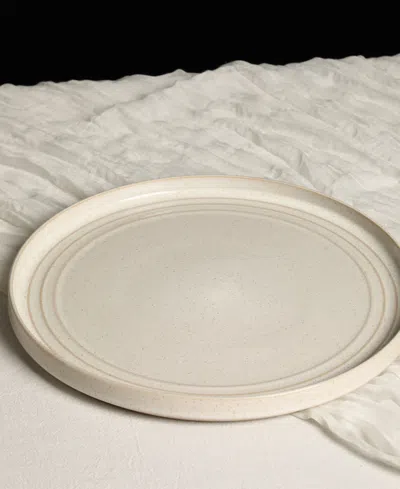 Stone Lain Claire Stoneware 4-piece Dinner Plate Set In Neutral