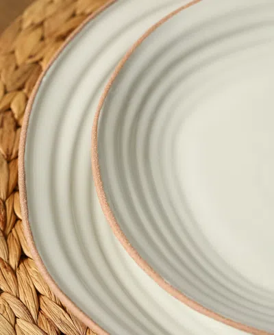 Stone Lain Nami 24pc Stoneware Dinnerware Set In White