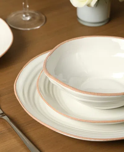 Stone Lain Nami 24pc Stoneware Dinnerware Set In White