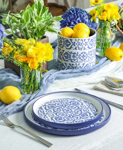 Stone Lain Tropea 12-piece Dinnerware Set Stoneware In Blue