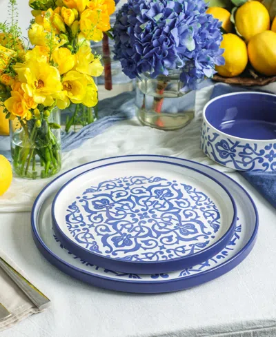 Stone Lain Tropea 12-piece Dinnerware Set Stoneware In Blue