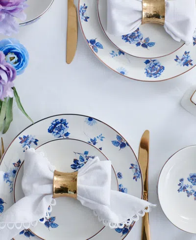 Stone Lain Viola 24 Pc. Dinnerware Set, Service For 8 In Blue