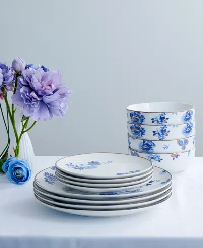 Stone Lain Viola 24 Pc. Dinnerware Set, Service For 8 In Blue