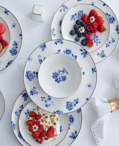 Stone Lain Viola 24 Pc. Dinnerware Set, Service For 8 In Blue