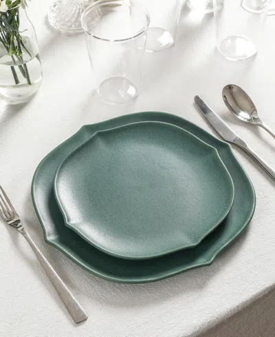 Stone Lain Baskerville 32 Pc. Dinnerware & Glassware Set, Service For 8 In Green