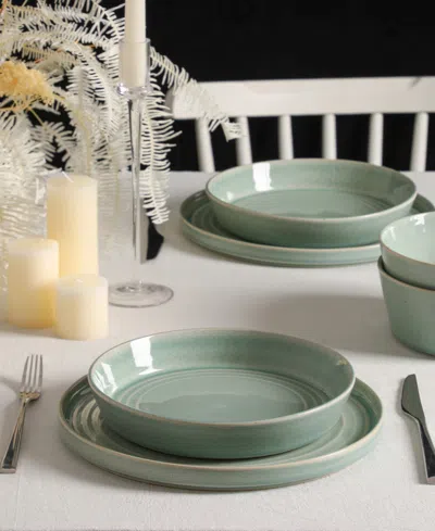 Stone Lain Claire 24 Pc. Dinnerware Set, Service For 8 In Green