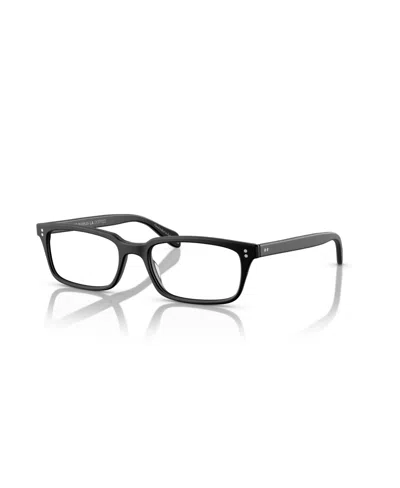 Oliver Peoples 0ov5102 Rectangular Eyeglasses With Glossy Acetate Frames In Black