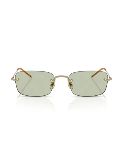 Oliver Peoples Tk-10 Rectangular-frame Glasses In Gold