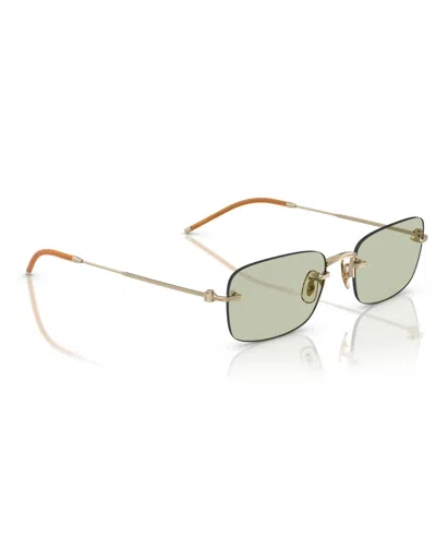Oliver Peoples Tk-10 Rectangular-frame Glasses In Gold