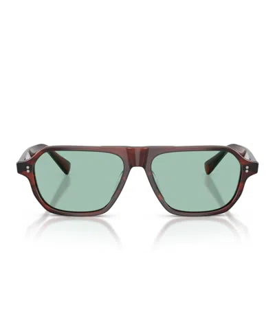 Oliver Peoples Remment Geometric-frame Sunglasses In Brown