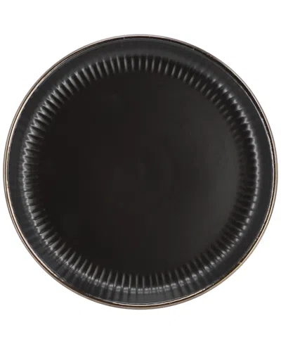 Elama Leo 16 Pc. Dinnerware Set, Service For 4 In Black