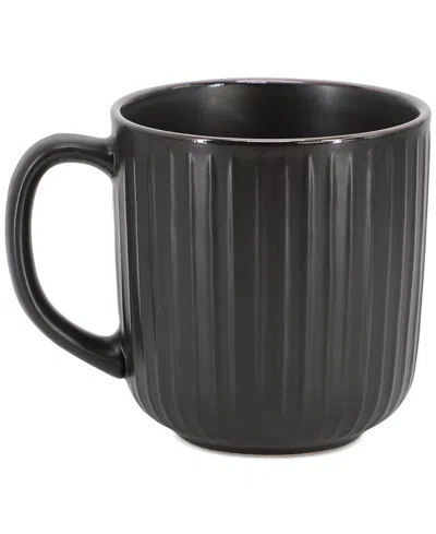 Elama Leo 16 Pc. Dinnerware Set, Service For 4 In Black