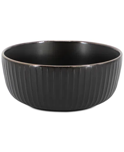 Elama Leo 16 Pc. Dinnerware Set, Service For 4 In Black