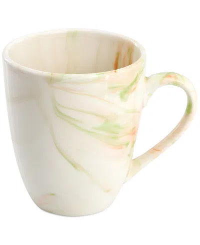 Elama Fine Marble Multi 16pc Porcelain Dinnerware Set In Multi