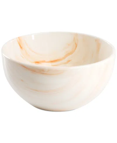 Elama Marble 16 Pc. Dinnerware Set, Service For 4 In Orange