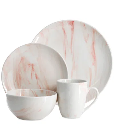 Elama Marble 16 Pc. Dinnerware Set, Service For 4 In Multi