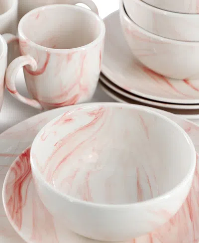 Elama Marble 16 Pc. Dinnerware Set, Service For 4 In Multi