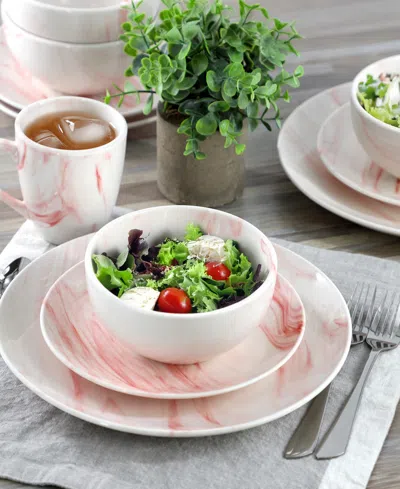 Elama Marble 16 Pc. Dinnerware Set, Service For 4 In Multi