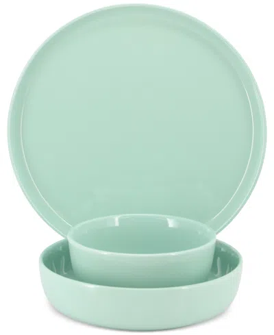 Elama Pascal 18 Pc. Dinnerware Set, Service For 6 In Green