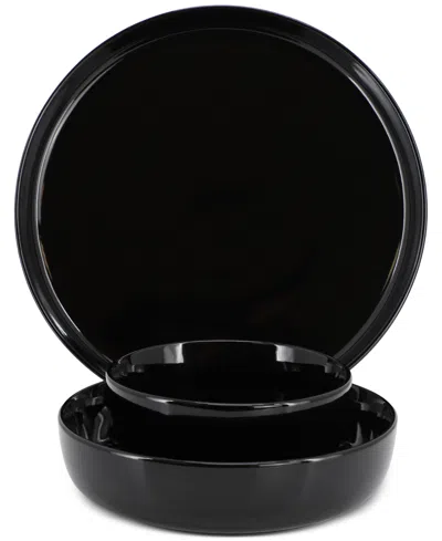 Elama Pascal 18 Pc. Dinnerware Set, Service For 6 In Black