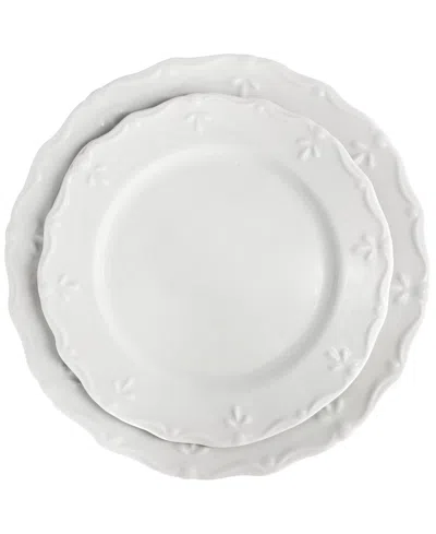 Elama Rigel 18 Pc. Dinnerware Set, Service For 6 In White