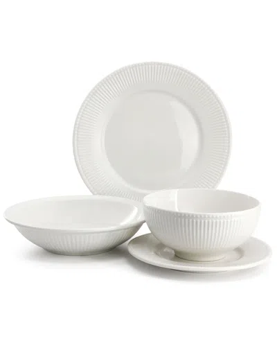 Elama Kate 16-pc. Dinnerware Set, Service For 4 In White